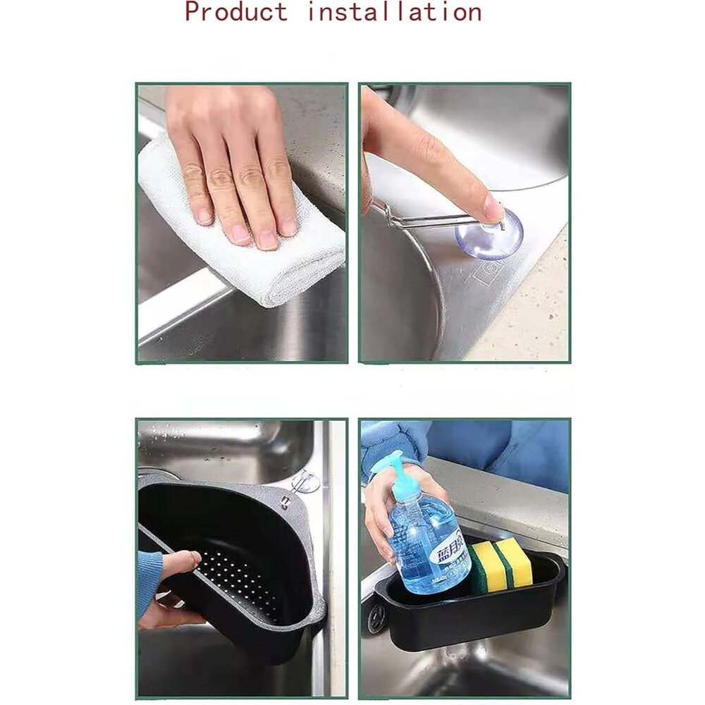Stainless Steel Sink Strainer Basket Triangle Sink,Triangle Sink Drainer Basket - Picture 4 of 6